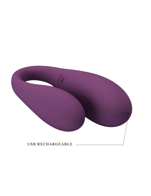 PRETTY LOVE - August, Mobile APP Long-distance Control 12 vibration functions, ABS Silicone, USB rechargeable