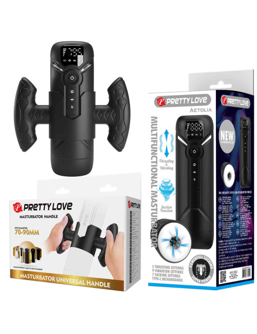 Pretty Love Aetolia 3-in-1 Automatic Masturbator with Universal Handle
