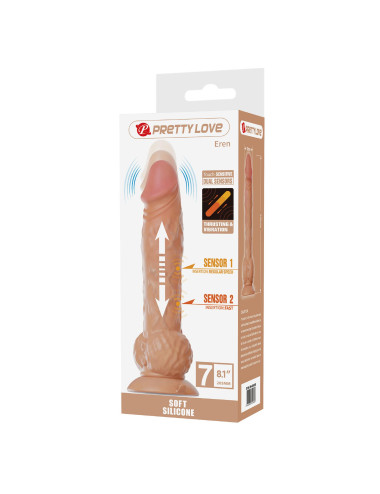 Pretty Love Eren Touch-Sensitive Thrusting Dildo - Flesh