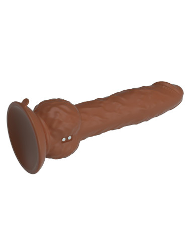 Pretty Love Eren Dual Sensor Thrusting Dildo - Brown