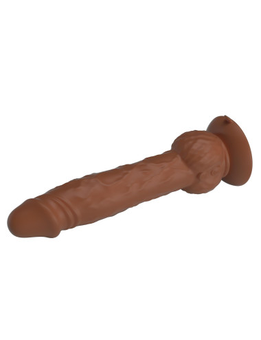 Pretty Love Eren Dual Sensor Thrusting Dildo - Brown