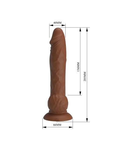 Pretty Love Eren Dual Sensor Thrusting Dildo - Brown