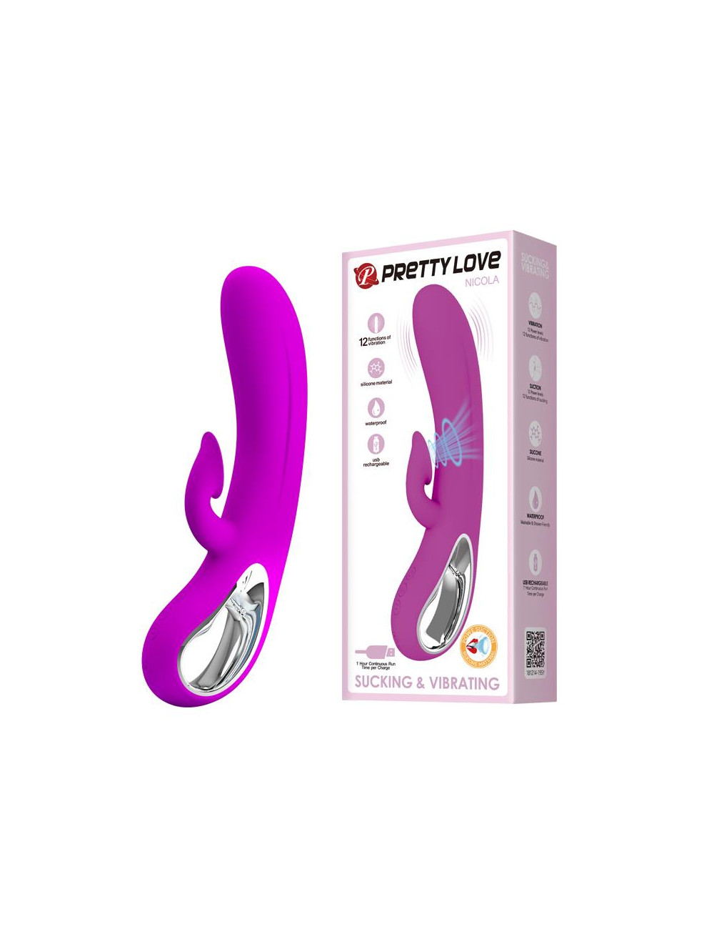 PRETTY LOVE -  NICOLA 12 FUNCTION SUCKING AND VIBRATING