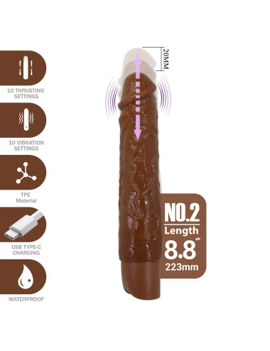 Pretty Love Kessler Brown Thrusting Vibrating Dildo