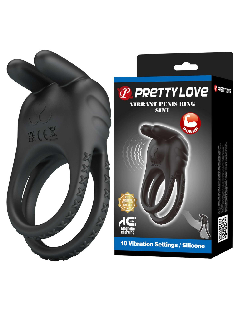 Pretty Love Sini - wibrujący pierścień erekcyjny z wypustkami stymulującymi