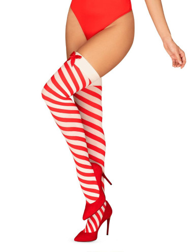 Obsessive Kissmas Czerwone Pończochy S/M