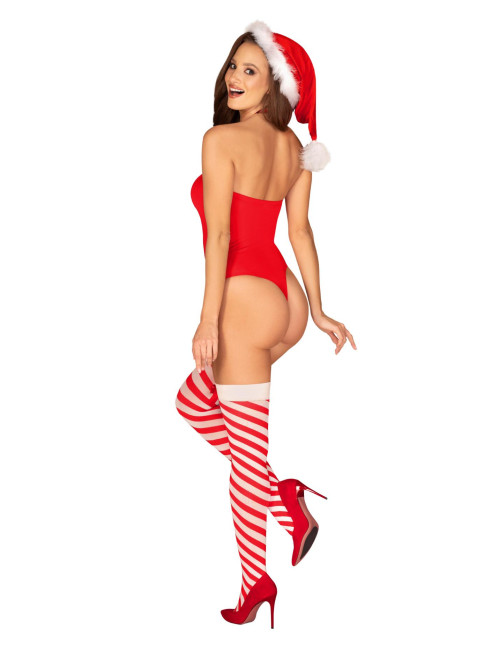 Obsessive Kissmas Czerwone Pończochy S/M