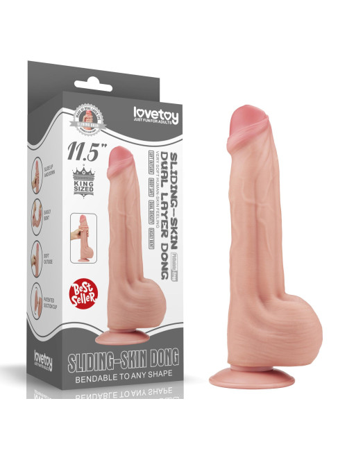 11.5'' King Sized Sliding Skin Dual Layer Dong