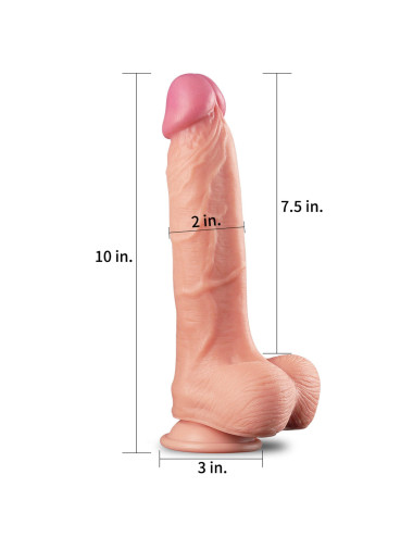 10 Dual Layer Platinum Silicone Cock