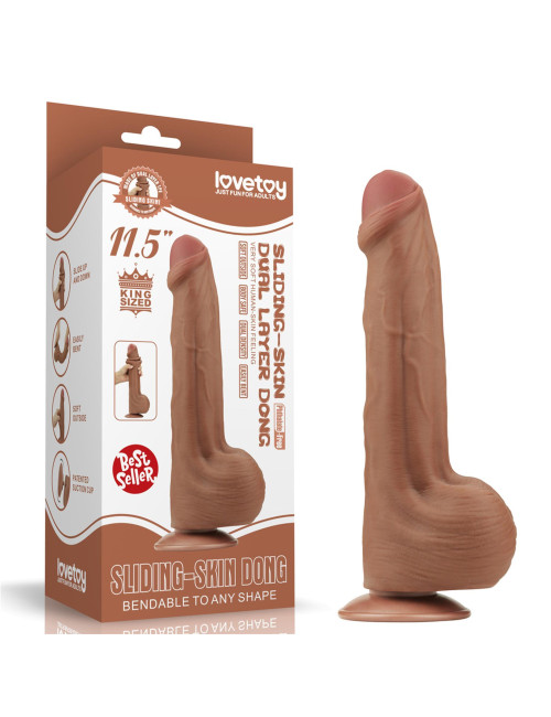 11.5'' King Sized Sliding Skin Dual Layer Dong Brown