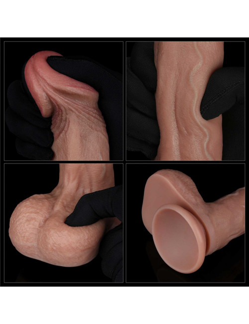 9'' Dual Layered Silicone Cock