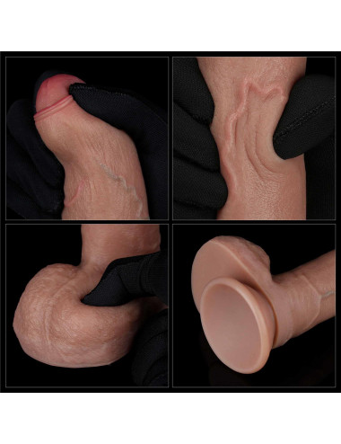 8'' Dual Layered Silicone Cock