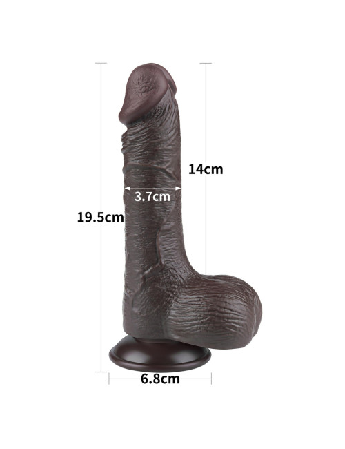 7.5'' Sliding Skin Dual Layer Dong Black