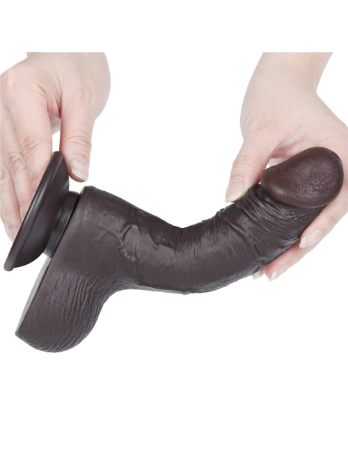 7.5'' Sliding Skin Dual Layer Dong Black
