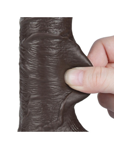 7.5'' Sliding Skin Dual Layer Dong Black