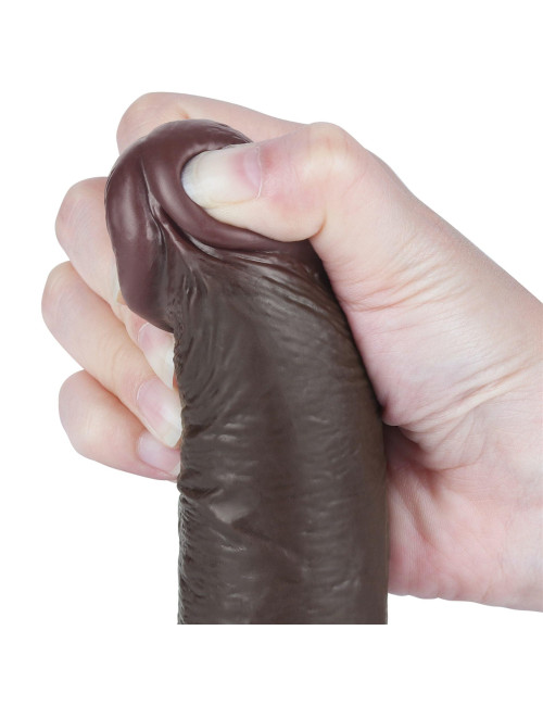 7.5'' Sliding Skin Dual Layer Dong Black
