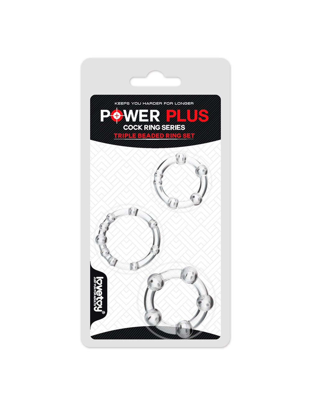 Power Plus Triple Beaded Ring Set